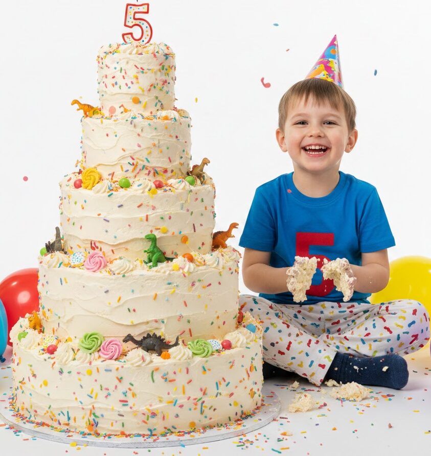 kid birthday in sugar culture huge cake